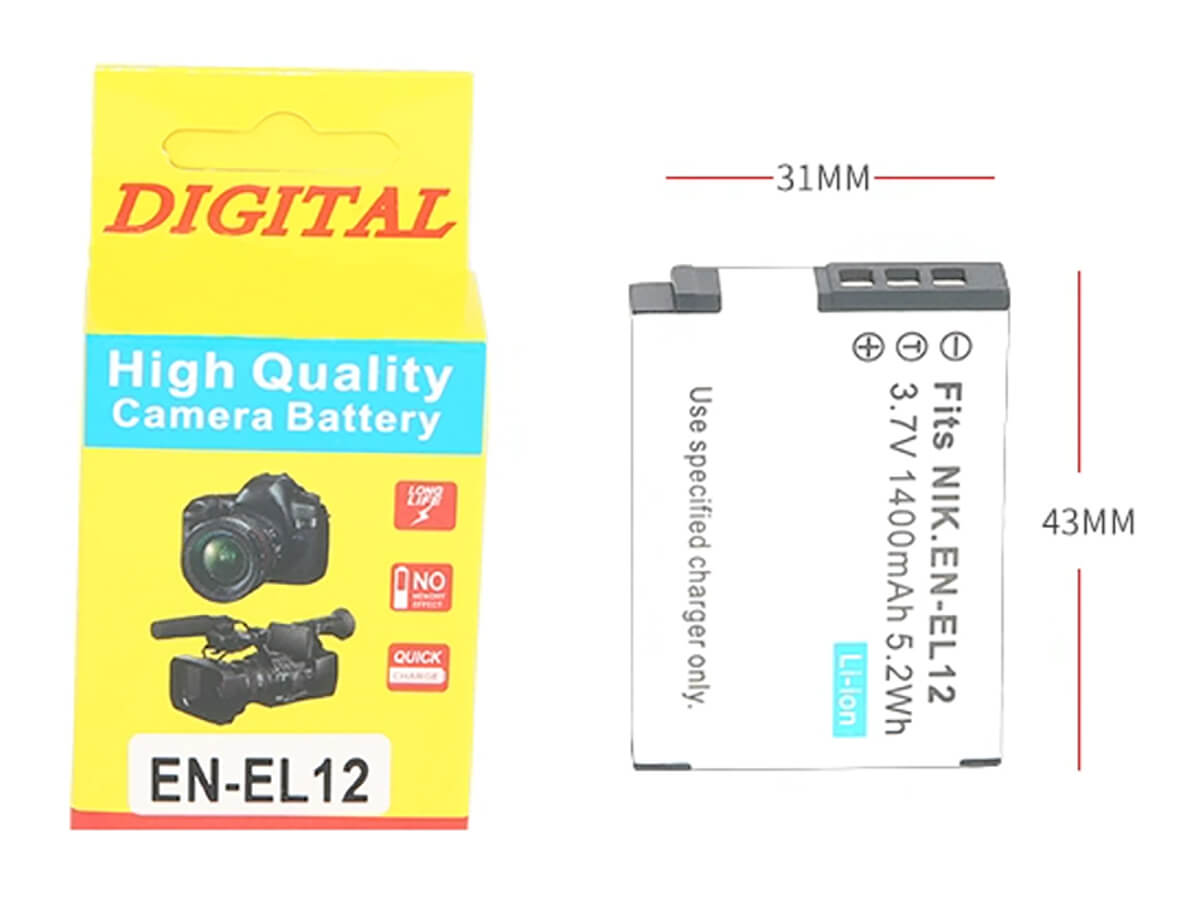 (Bild für) 3.7V 1400mAh Digitalkamera Akku für NIKON Coolpix S6000