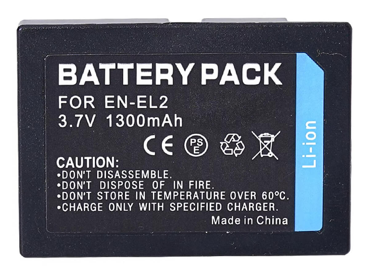 3.7V 1300mAh Digitalkamera Akku für NIKON 9904