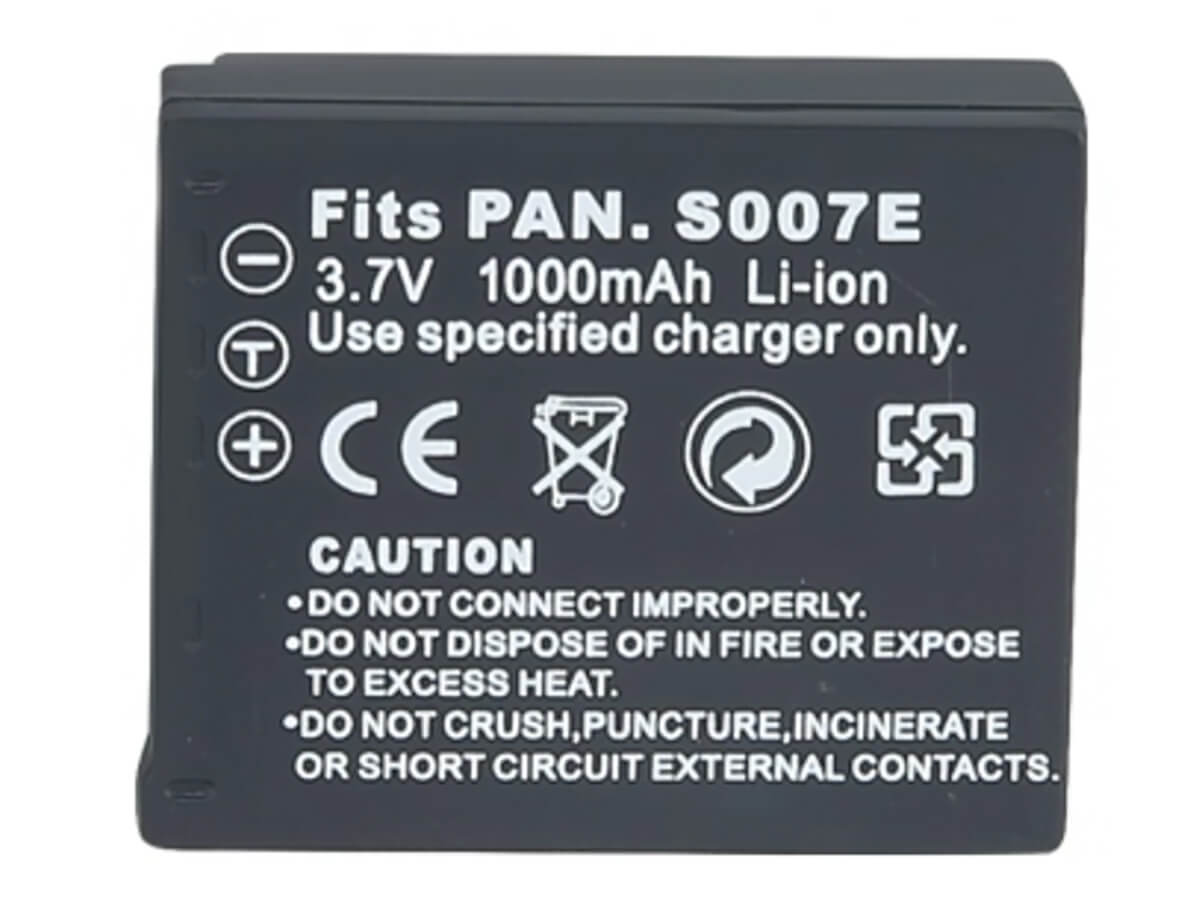 3.7V 1000mAh Digitalkamera Akku für PANASONIC CGA-S007E