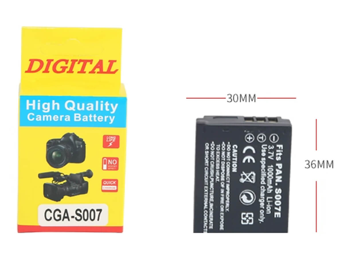 (Bild für) 3.7V 1000mAh Digitalkamera Akku für PANASONIC CGA-S007
