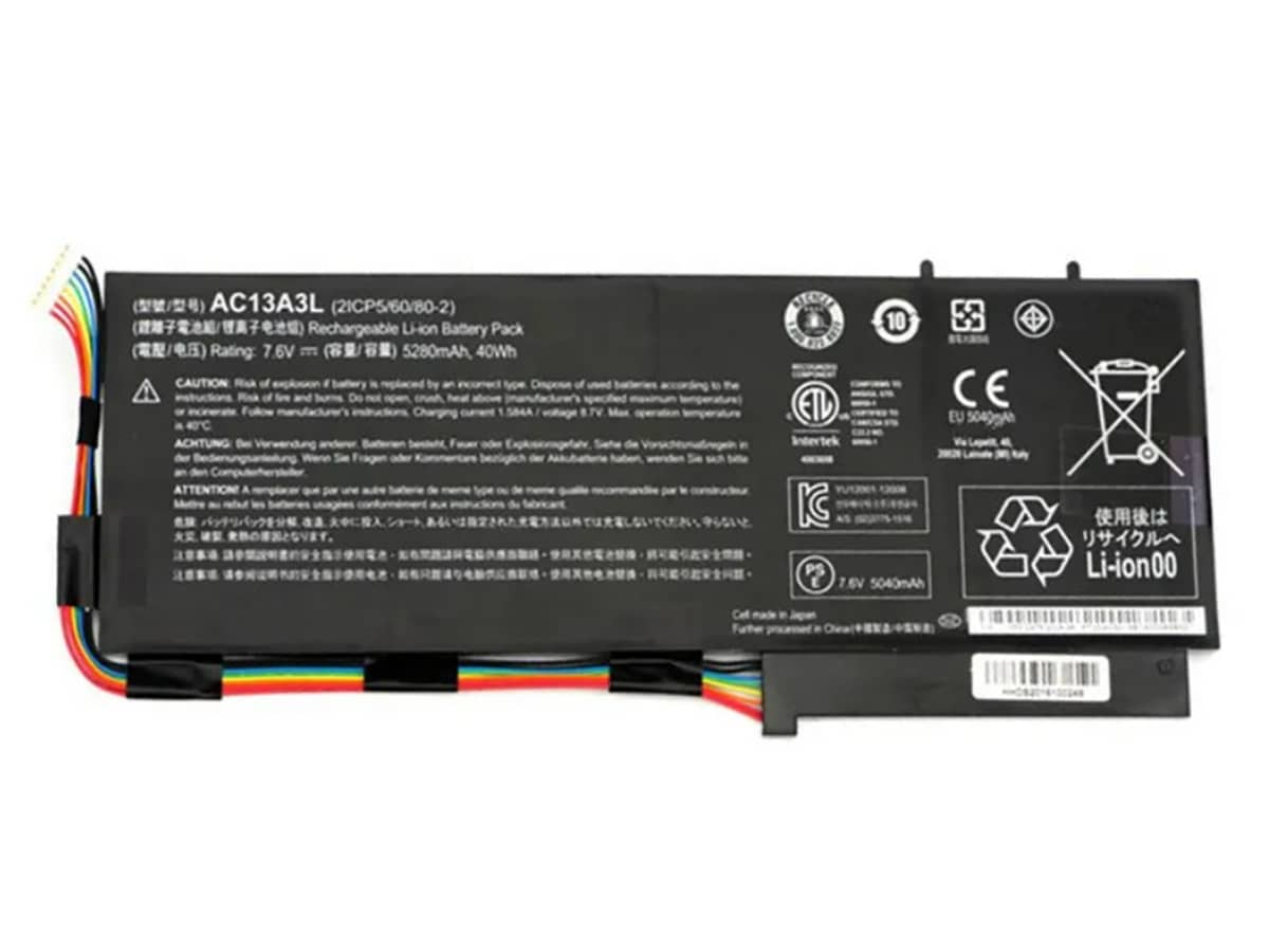 7.6V 40Wh Laptop Akku für ACER AC13A3L