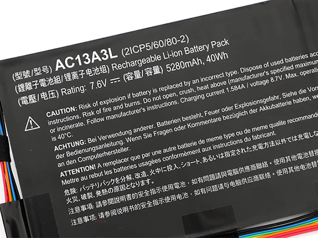 (Bild für) 7.6V 40Wh Laptop Akku für ACER AC13A3L