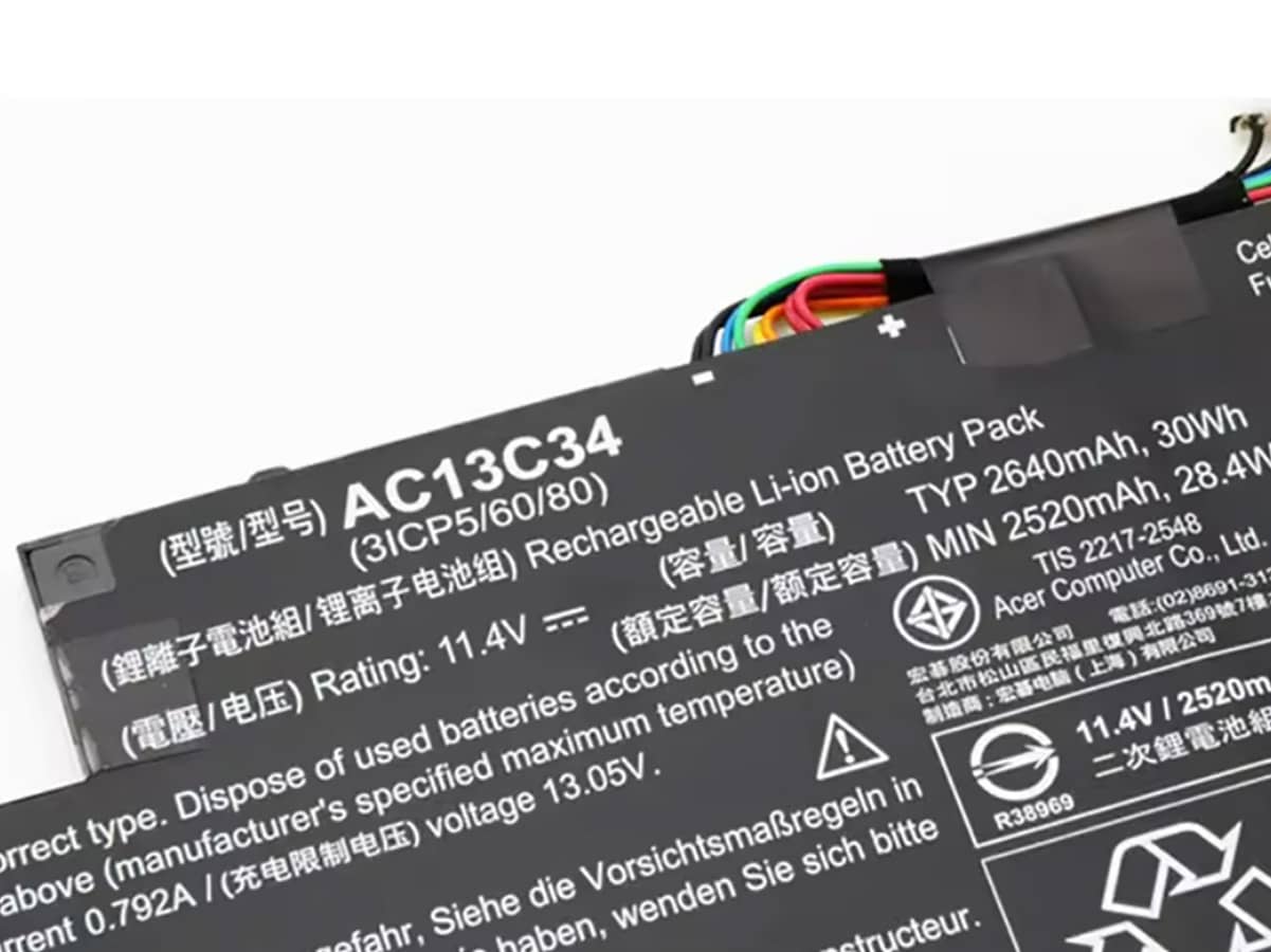 (Bild für) 11.55V 30Wh Laptop Akku für ACER AC13C34(3ICP5/60/80)