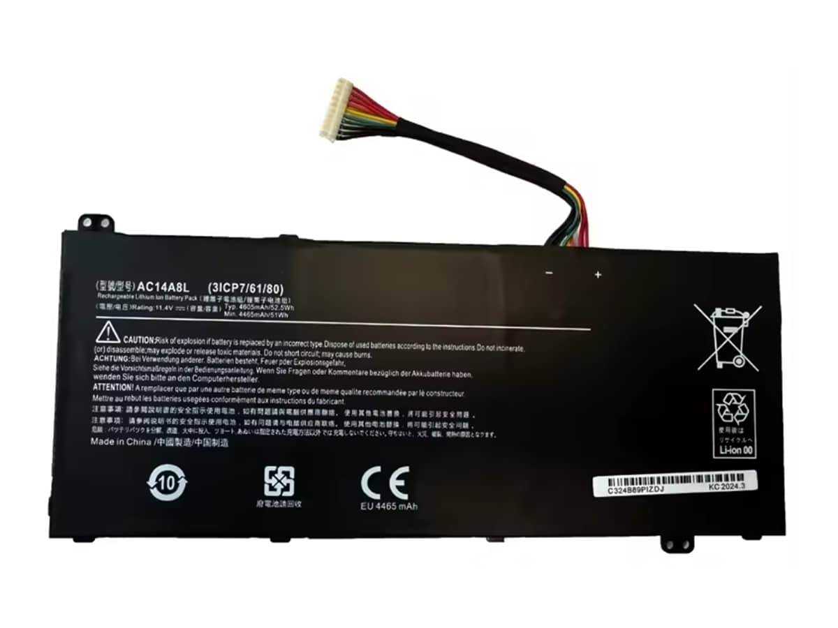 11.4V 52.5Wh Laptop Akku für ACER AC14A8L