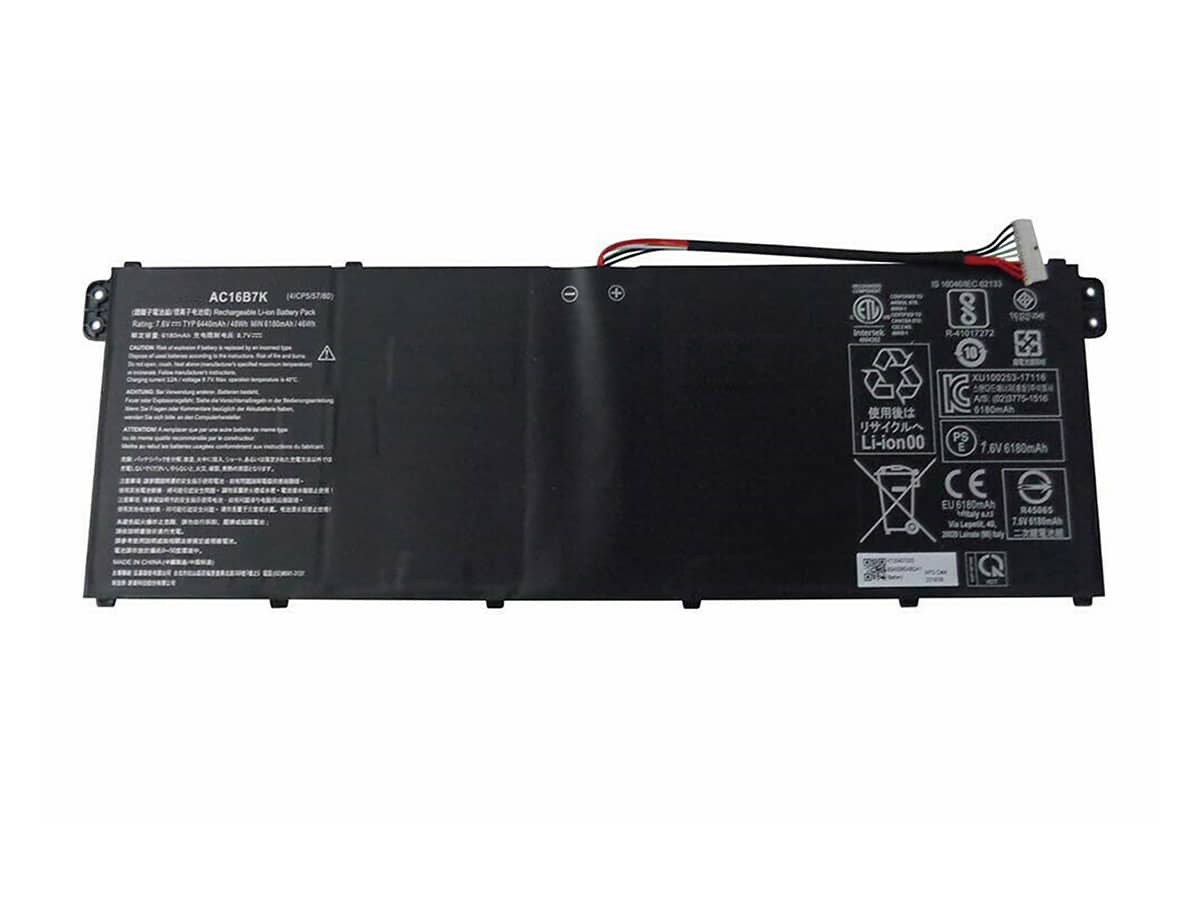 7.6V 48Wh Laptop Akku für ACER AC16B7K