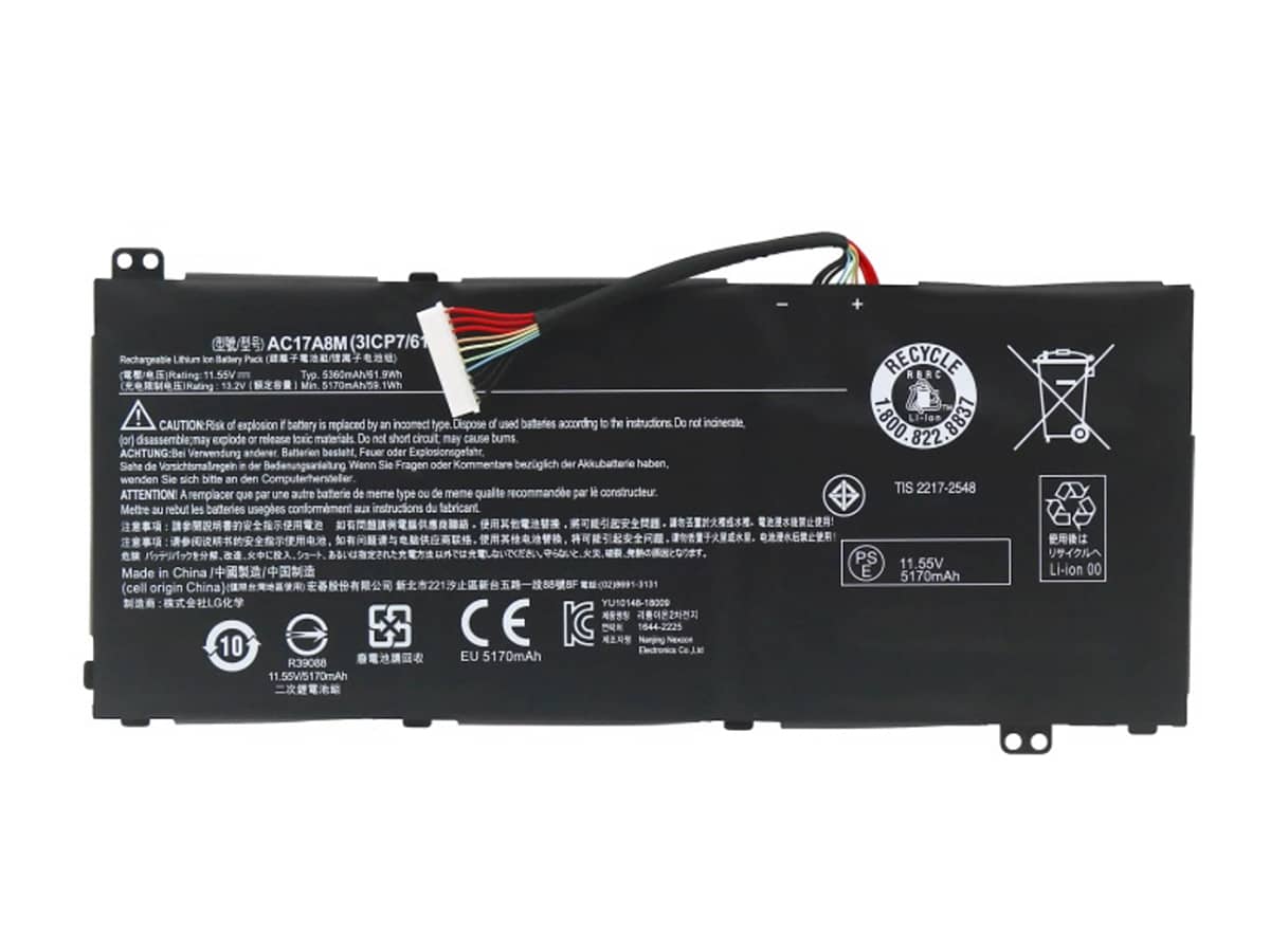 11.55V 59Wh Laptop Akku für ACER AC17A8M