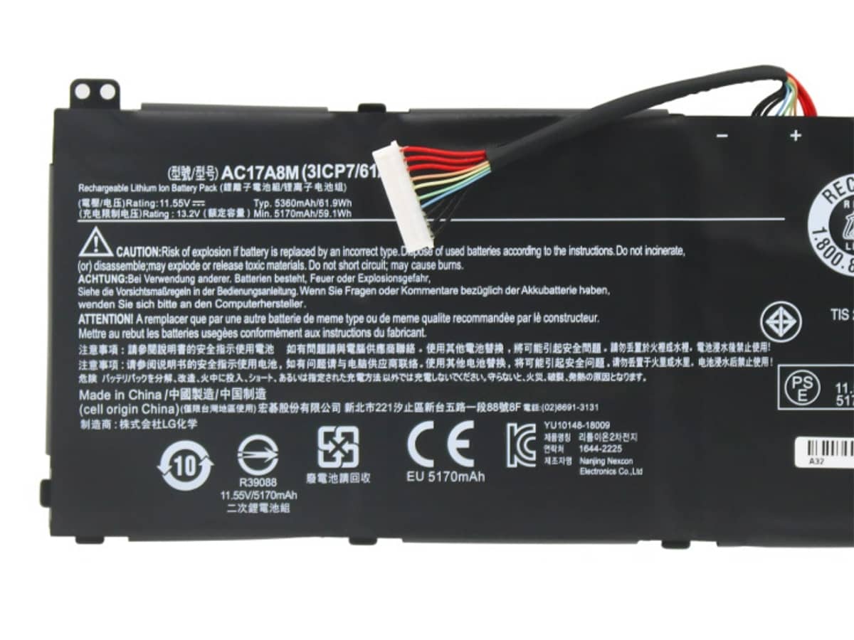 (Bild für) 11.55V 59Wh Laptop Akku für ACER AC17A8M