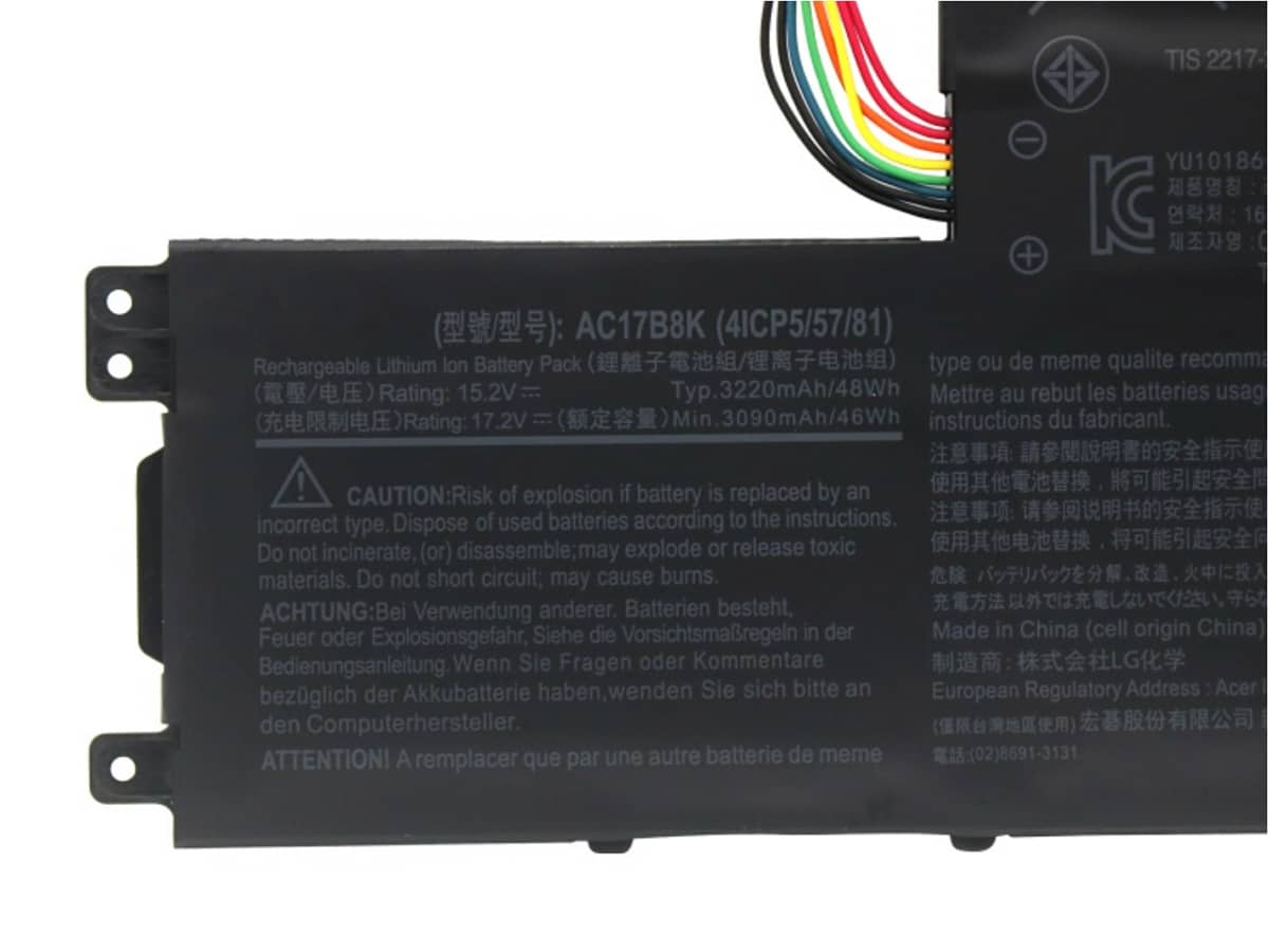 (Bild für) 15.2V 48Wh Laptop Akku für ACER AC17B8K