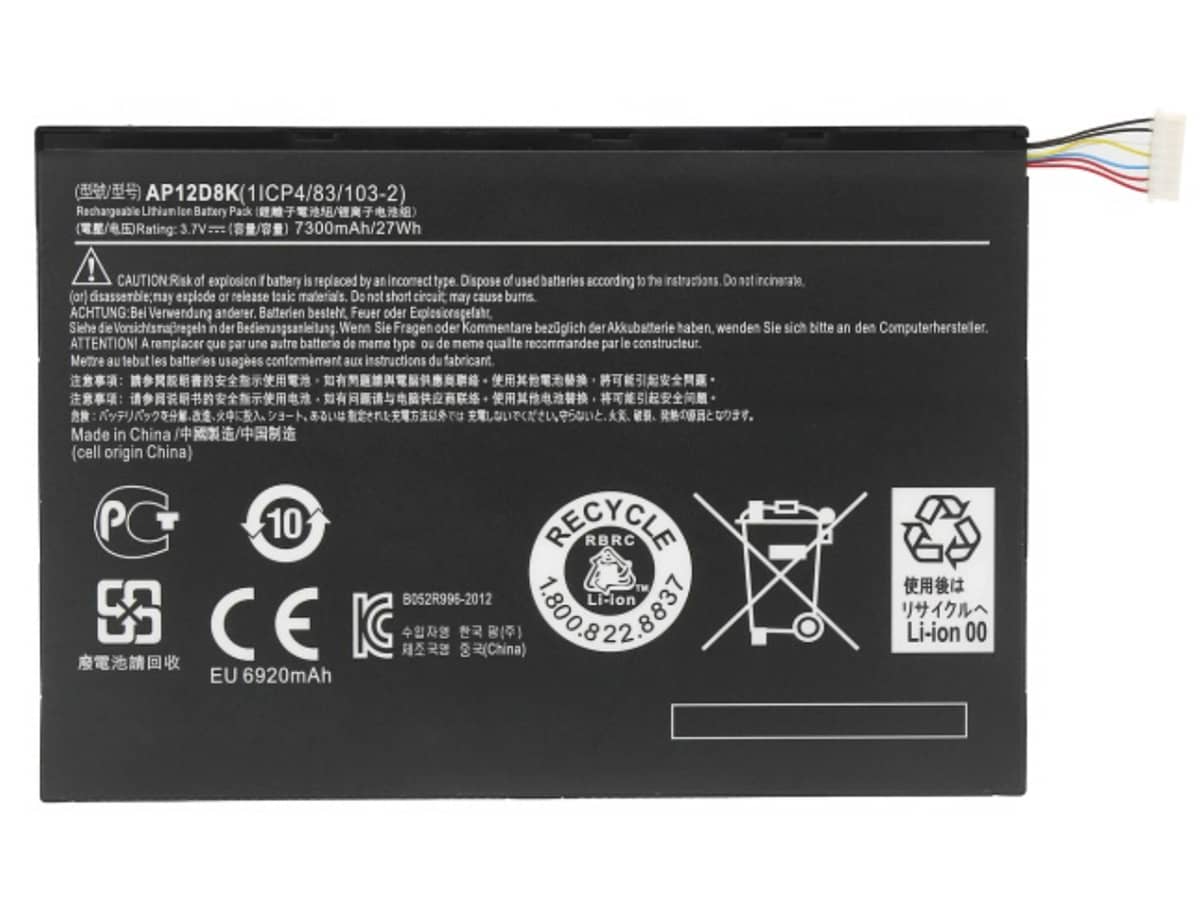 3.7V 27Wh Laptop Akku für ACER AP12D8K