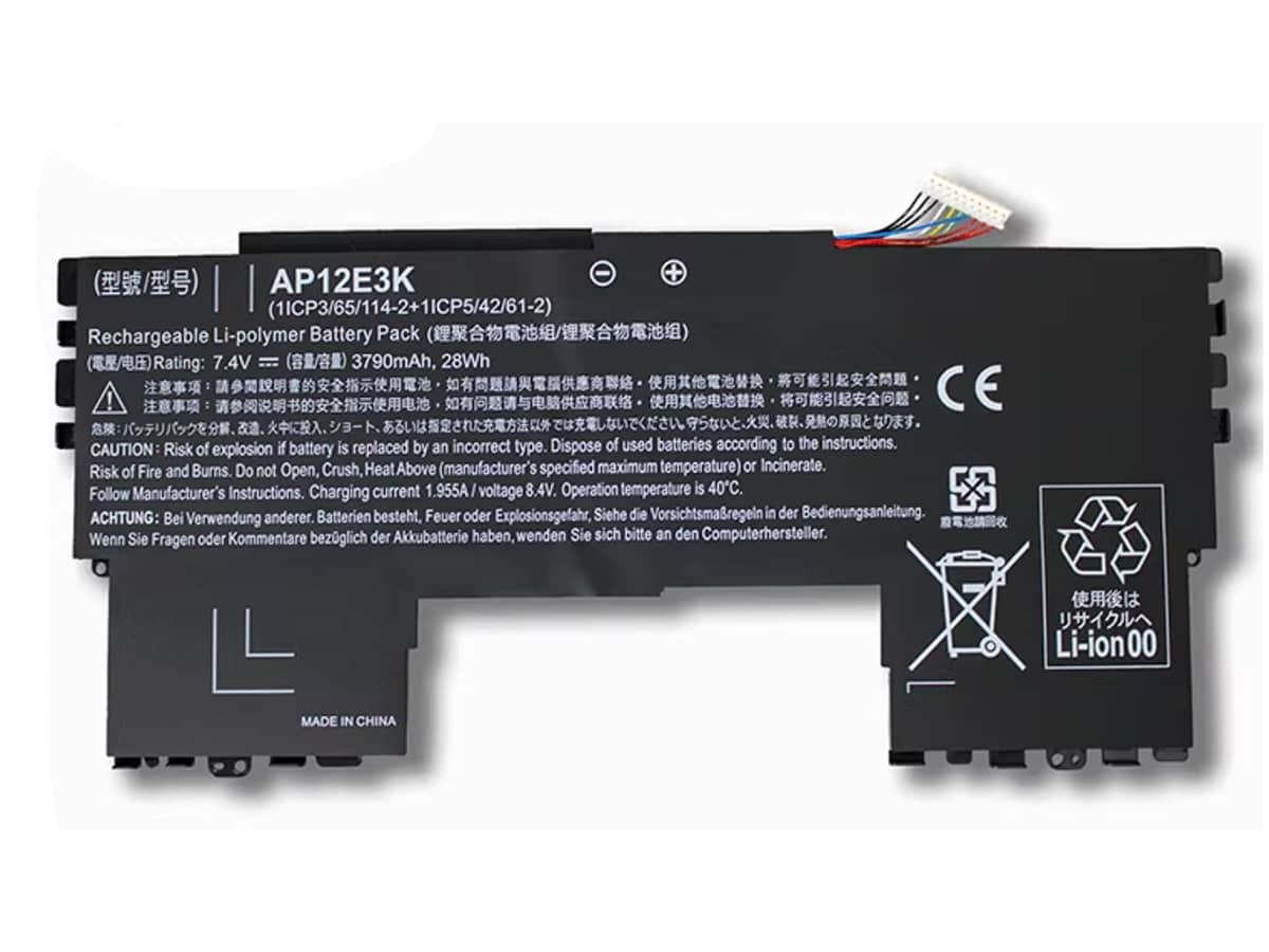7.4V 28Wh Laptop Akku für ACER 1ICP3/65/114