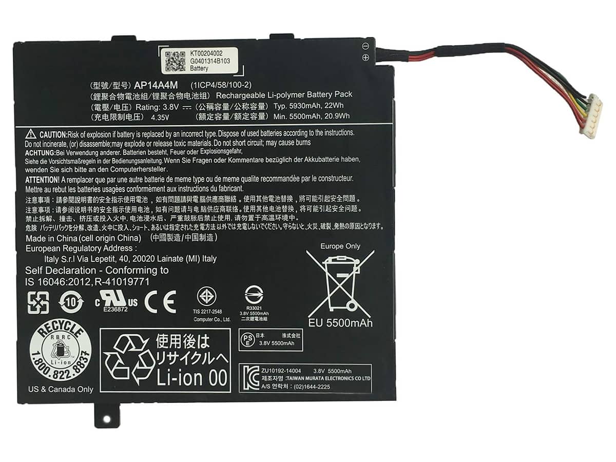 3.7V 21Wh Laptop Akku für ACER AP14A4M