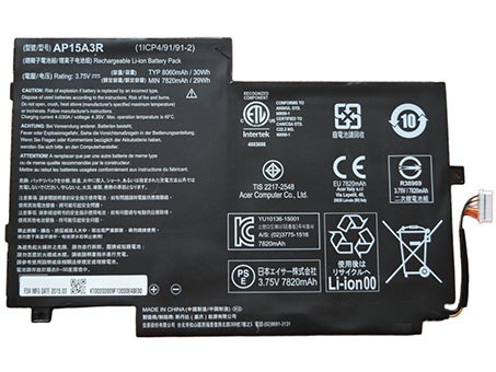 3.75V 30Wh Laptop Akku für ACER AP15A3R