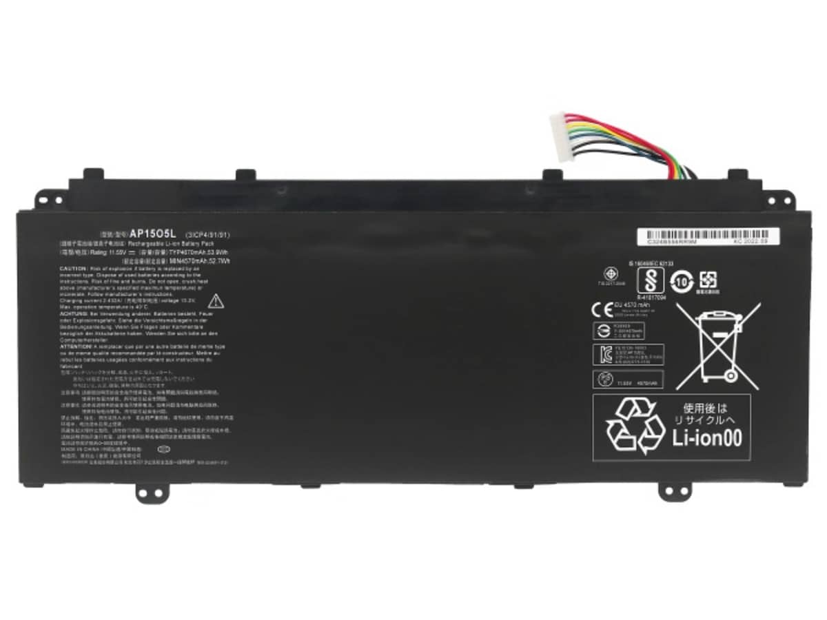 11.55V 53.9Wh Laptop Akku für ACER AP15O3K