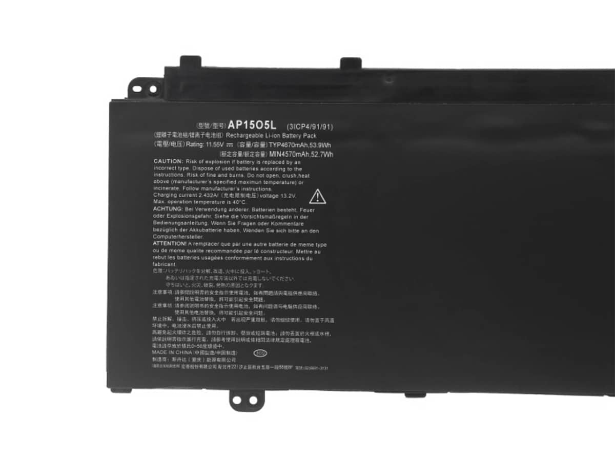 (Bild für) 11.55V 53.9Wh Laptop Akku für ACER AP15O3K(3ICP4/91/91)