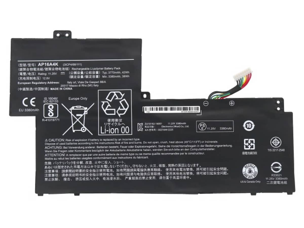 11.25V 42Wh Laptop Akku für ACER AP16A4K
