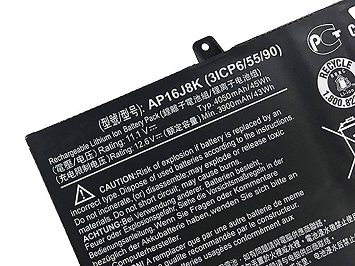 (Bild für) 11.1V 45Wh Laptop Akku für ACER AP16J5K