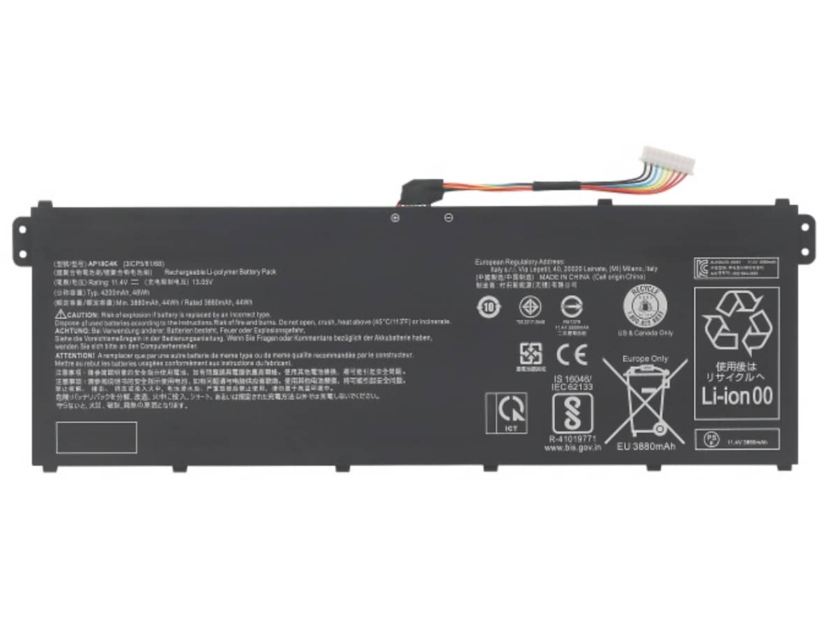 11.25V 50.29Wh Laptop Akku für ACER AP18C4K