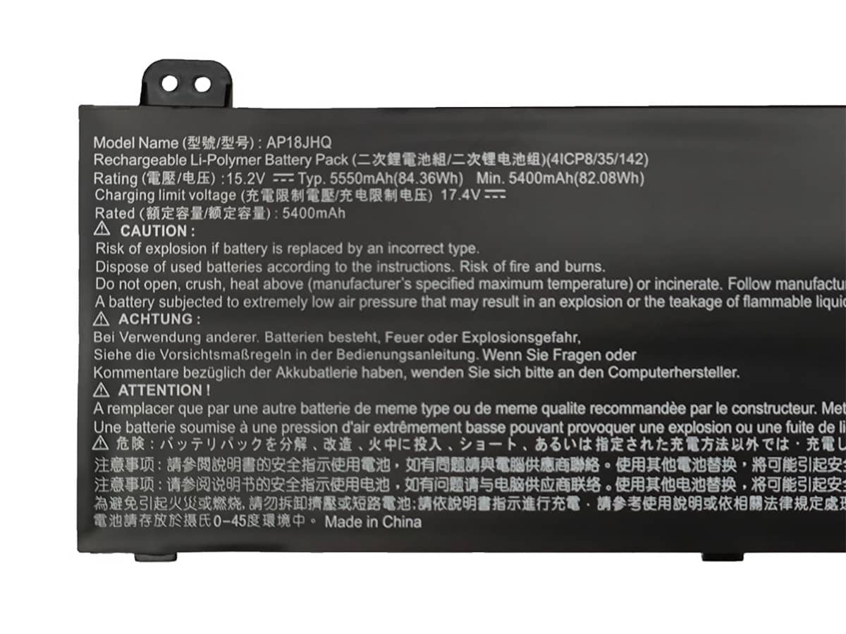 (Bild für) 15.2V 84Wh Laptop Akku für ACER AP18JHQ