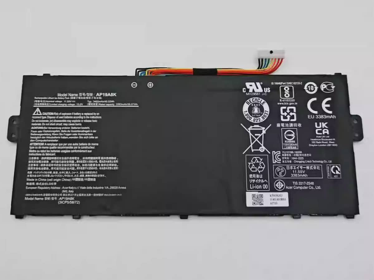 (Bild für) 11.55V 40.22Wh Laptop Akku für ACER AP19A8K(3ICP5/58/72)