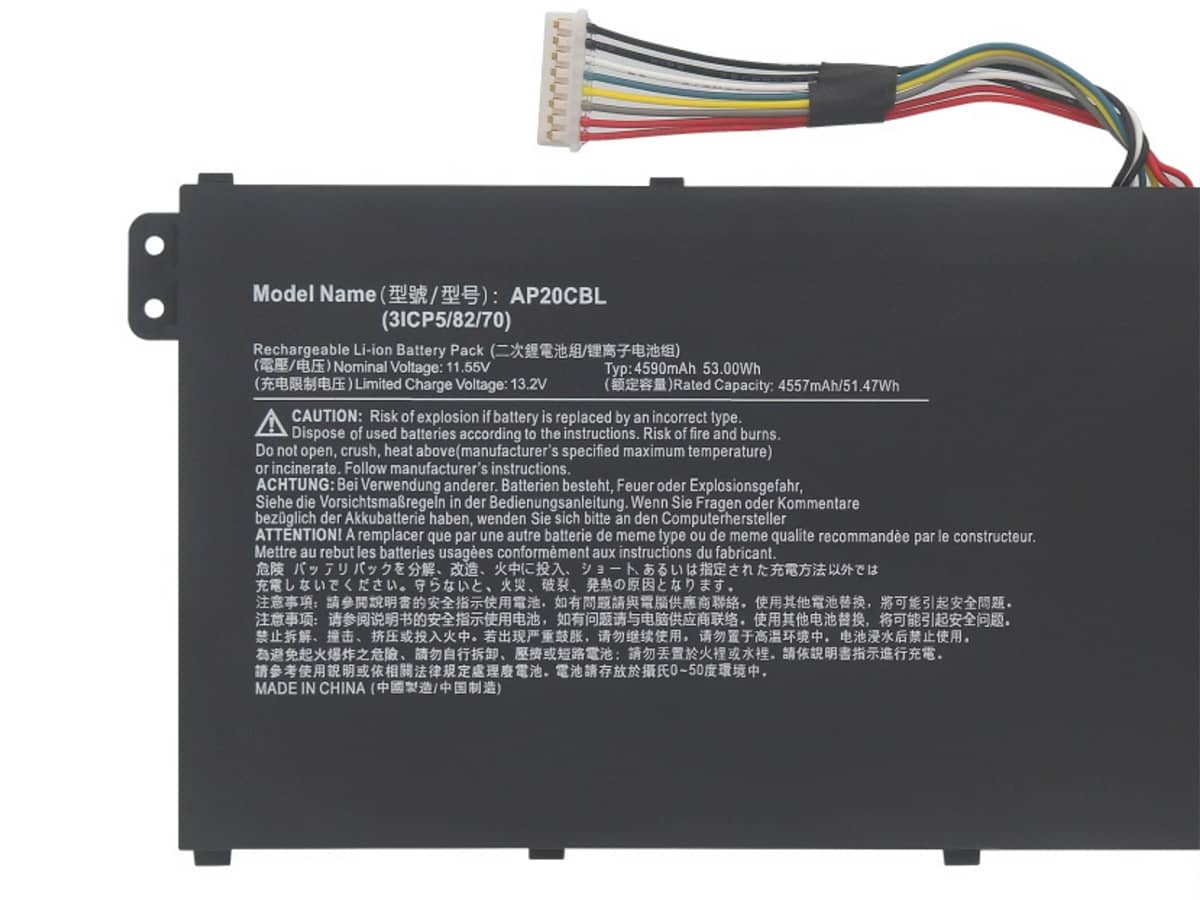 (Bild für) 11.5V 53Wh Laptop Akku für ACER AP20CBL(3ICP5/82/70)