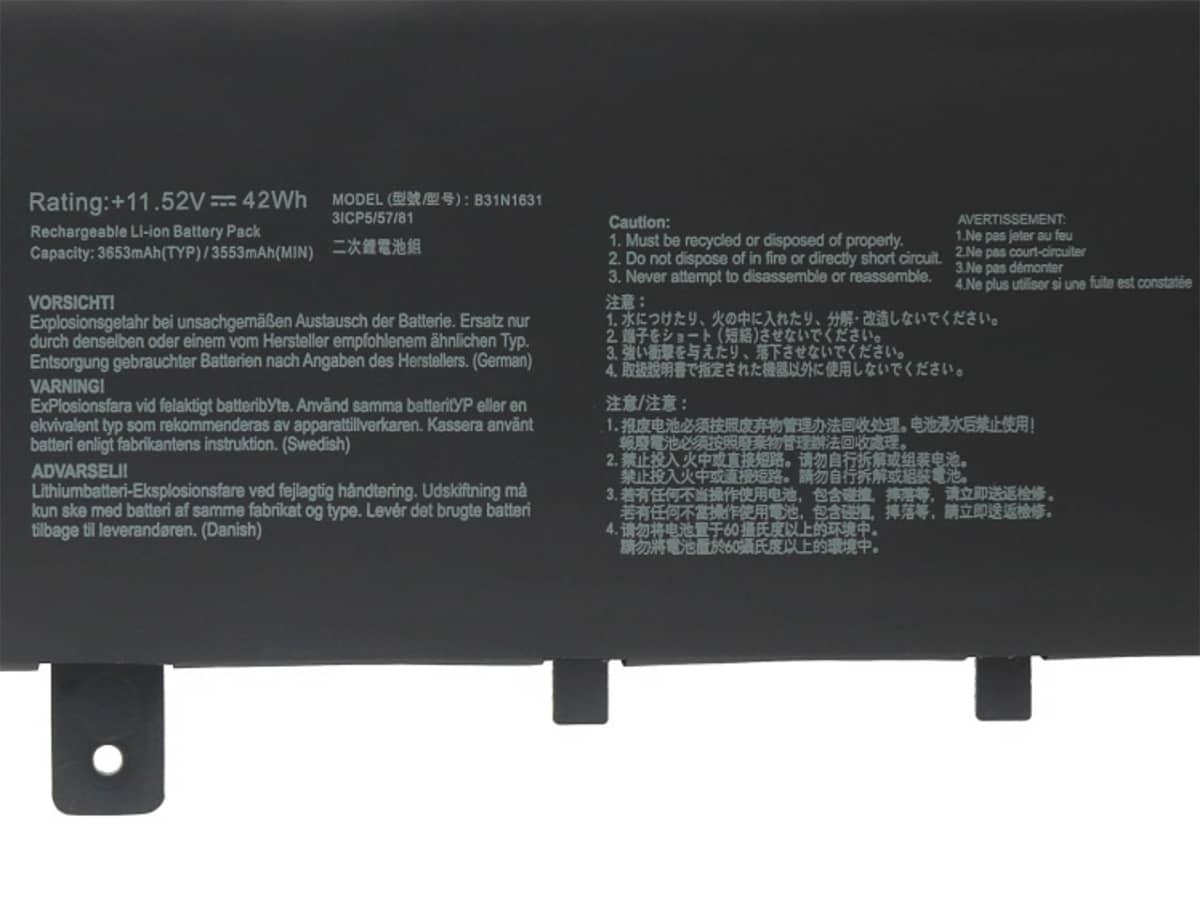 (Bild für) 11.52V 42Wh Laptop Akku für ASUS 0B200-02510000