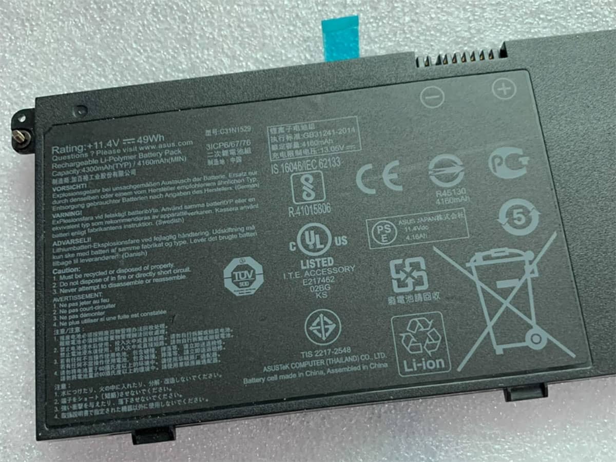 (Bild für) 11.4V 49Wh Laptop Akku für ASUS 0B200-01960000