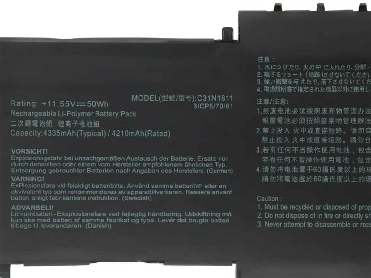 (Bild für) 11.55V 50Wh Laptop Akku für ASUS 0B200-03080000