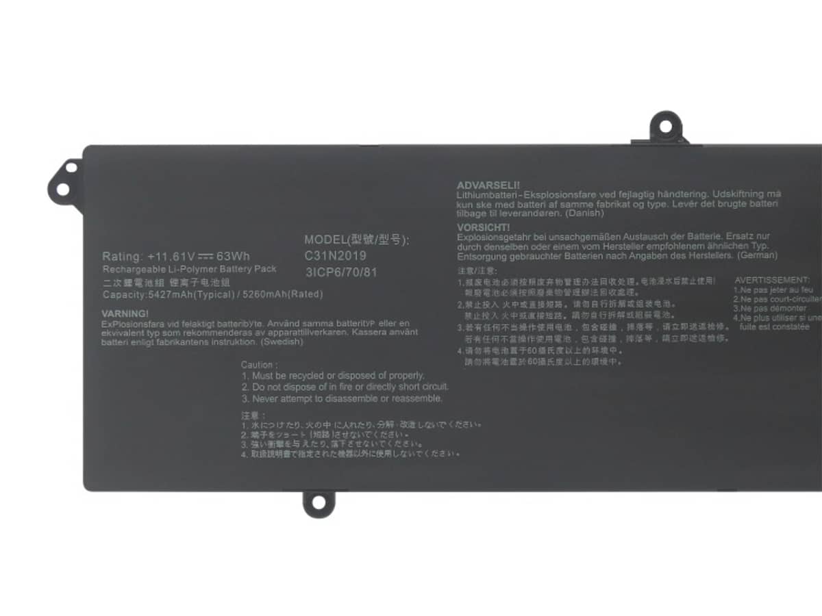 (Bild für) 11.61V 63Wh Laptop Akku für ASUS 0B200-04070000
