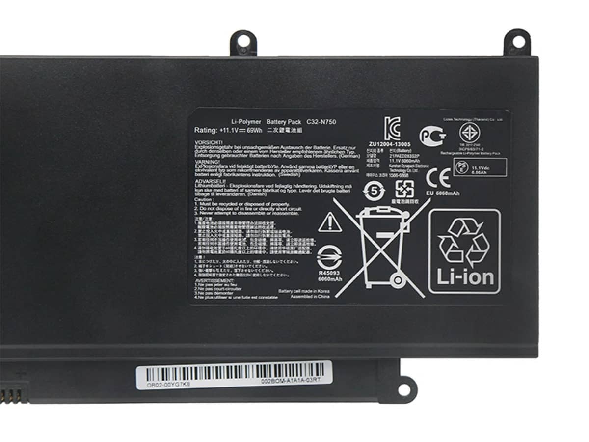 (Bild für) 11.1V 69Wh Laptop Akku für ASUS 0B200-00400000