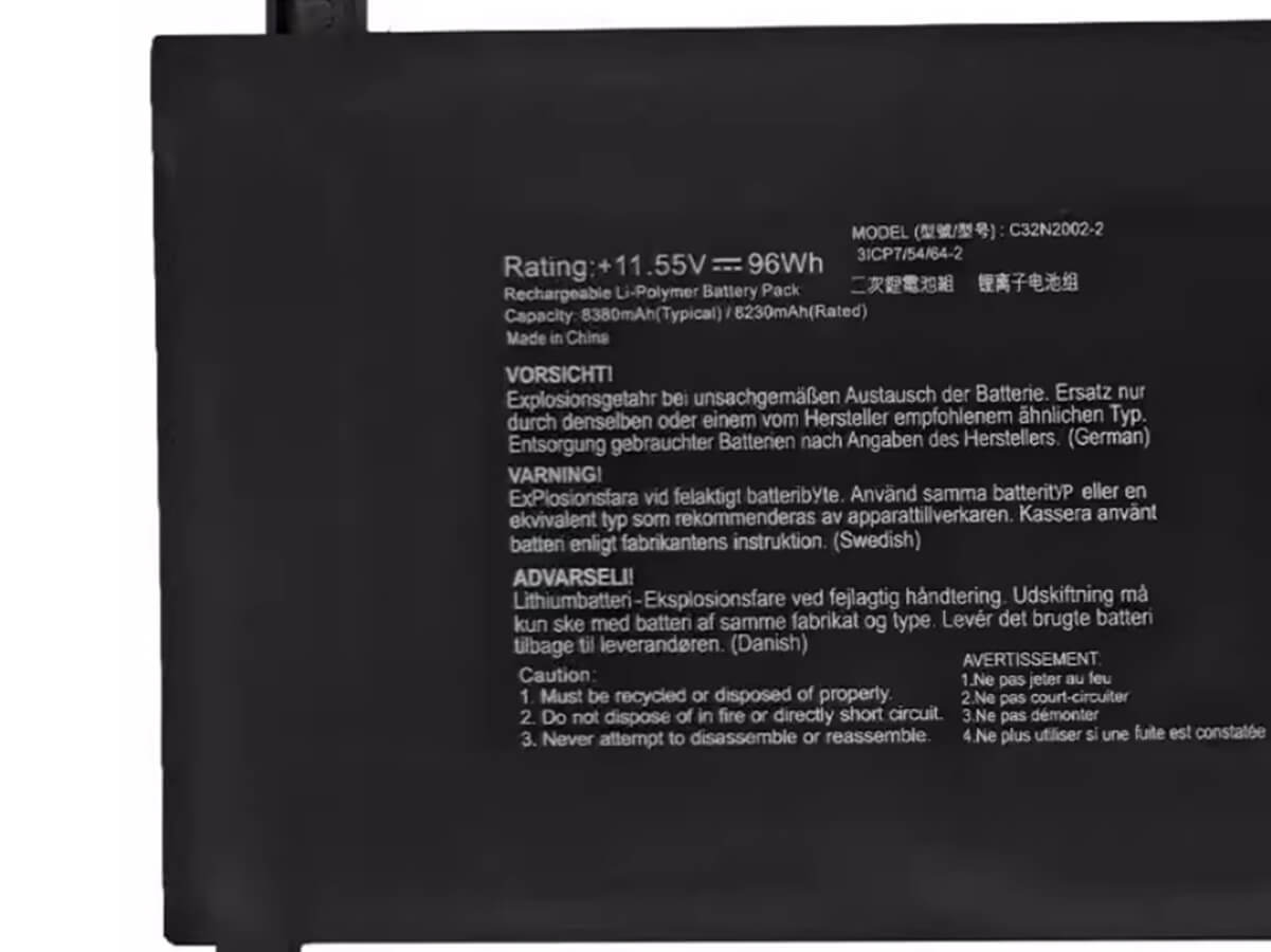 (Bild für) 11.55V 96Wh Laptop Akku für ASUS 0B200-04230000