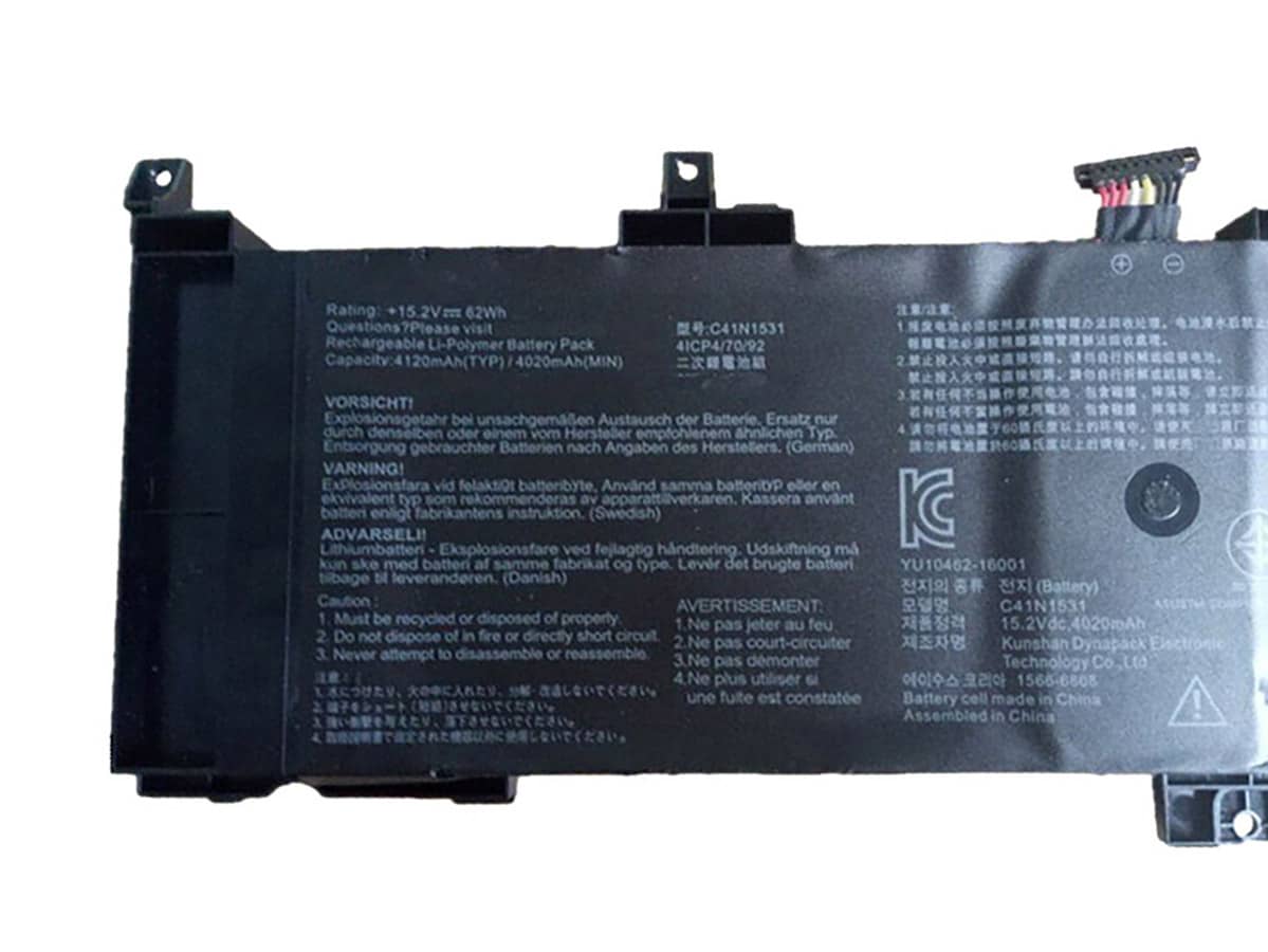 (Bild für) 15.2V 62Wh Laptop Akku für ASUS 0B200-01940100