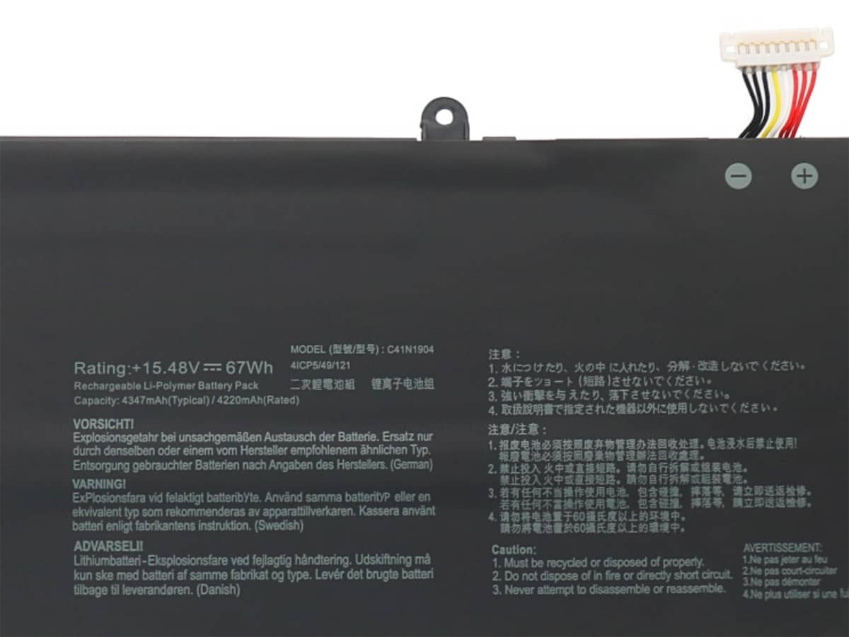 (Bild für) 15.48V 67Wh Laptop Akku für ASUS 0B200-03660200