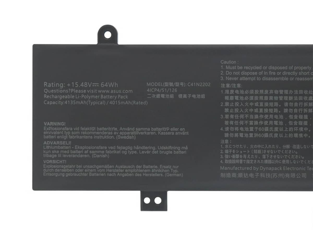 (Bild für) 15.48V 64Wh Laptop Akku für ASUS 0B200-04300000