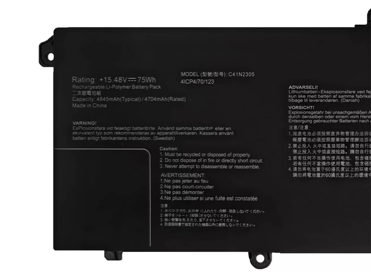 (Bild für) 15.48V 75Wh Laptop Akku für ASUS 0B200-04490000