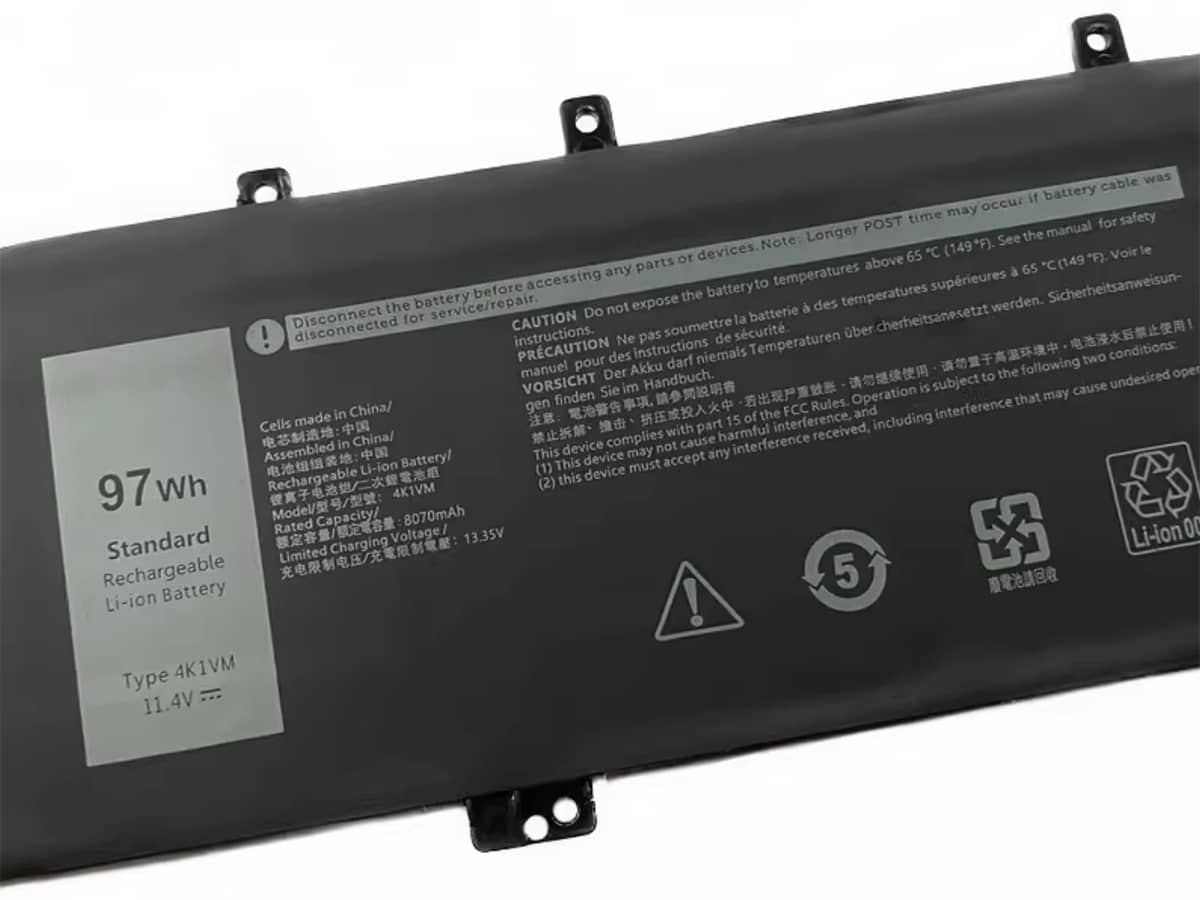 (Bild für) 11.4V 97Wh Laptop Akku für Dell 4K1VM