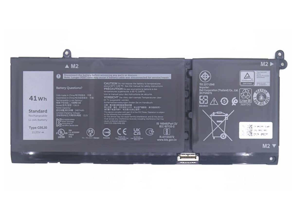 11.25V 41Wh Laptop Akku für Dell G91J0