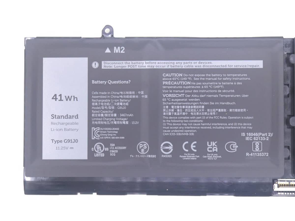 (Bild für) 11.25V 41Wh Laptop Akku für Dell G91J0