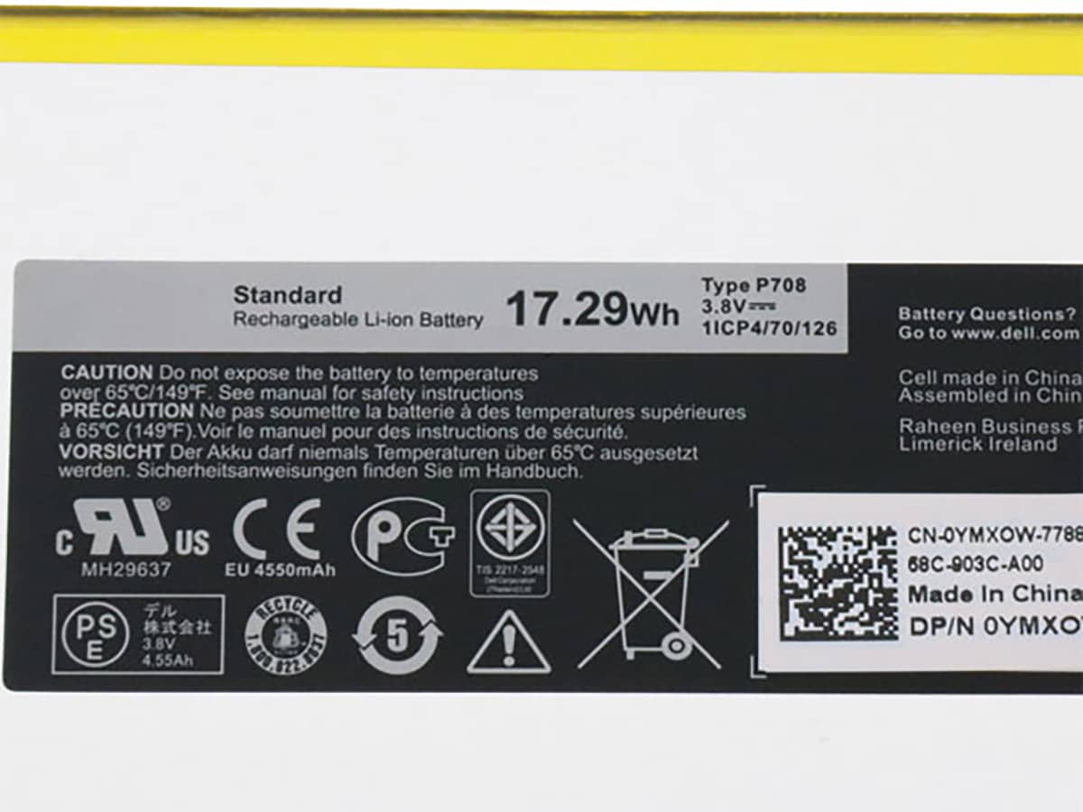 (Bild für) 3.8V 17.29Wh Laptop Akku für Dell 059H5P