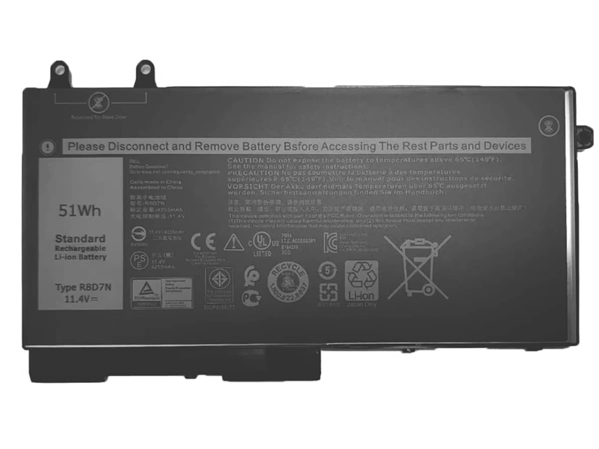 11.4V 51Wh Laptop Akku für Dell 0R8D7N