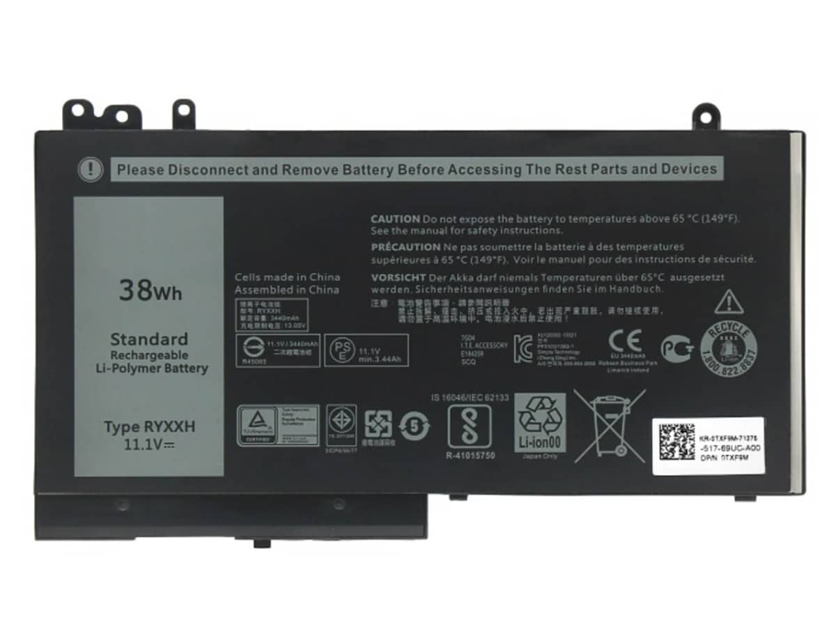 11.1V 38Wh Laptop Akku für Dell 05TFCY