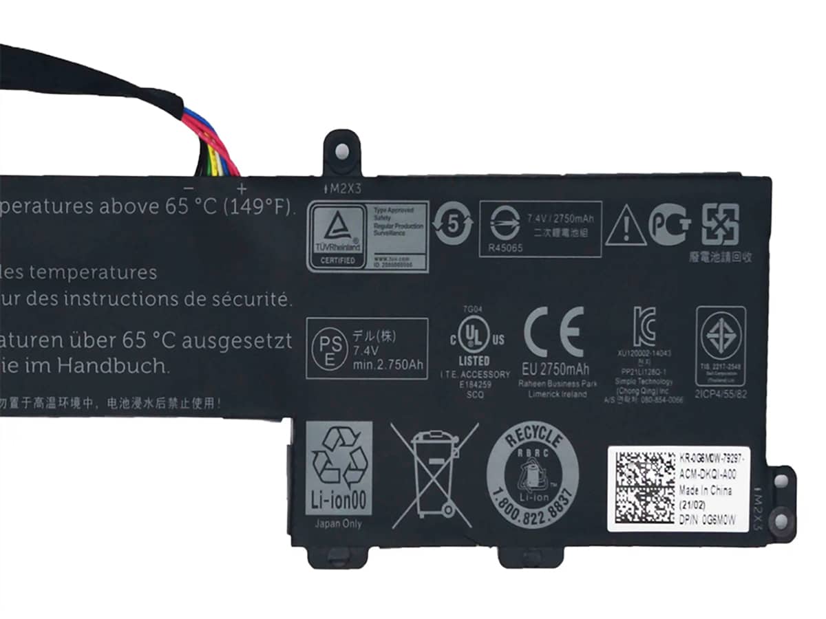 (Bild für) 7.4V 20Wh Laptop Akku für Dell 0J84W0