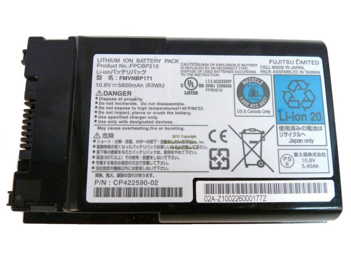 10.8V 63Wh Laptop Akku für FUJITSU CP422590-02