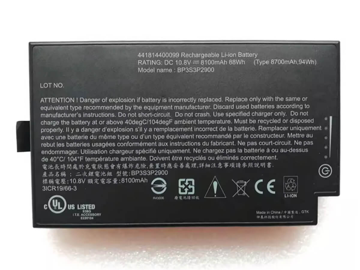 10.8V 88Wh Laptop Akku für GETAC 4418144000490