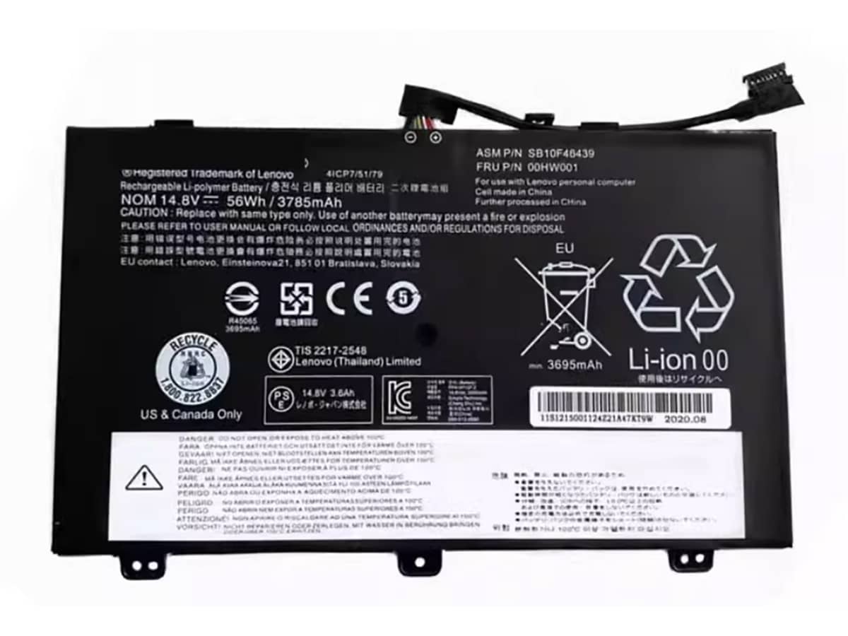 14.8V 56Wh Laptop Akku für LENOVO 00HW000