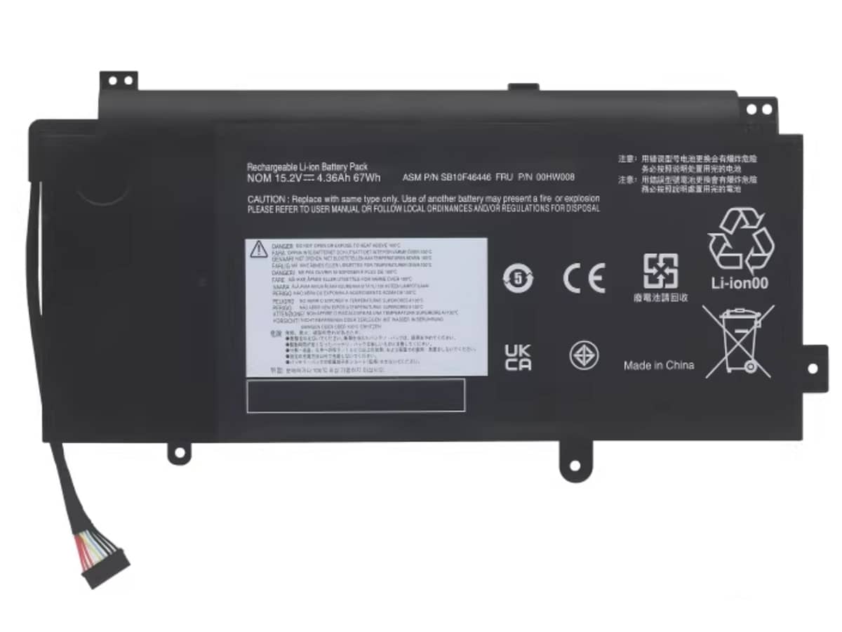 15.2V 66Wh Laptop Akku für LENOVO 00HW008