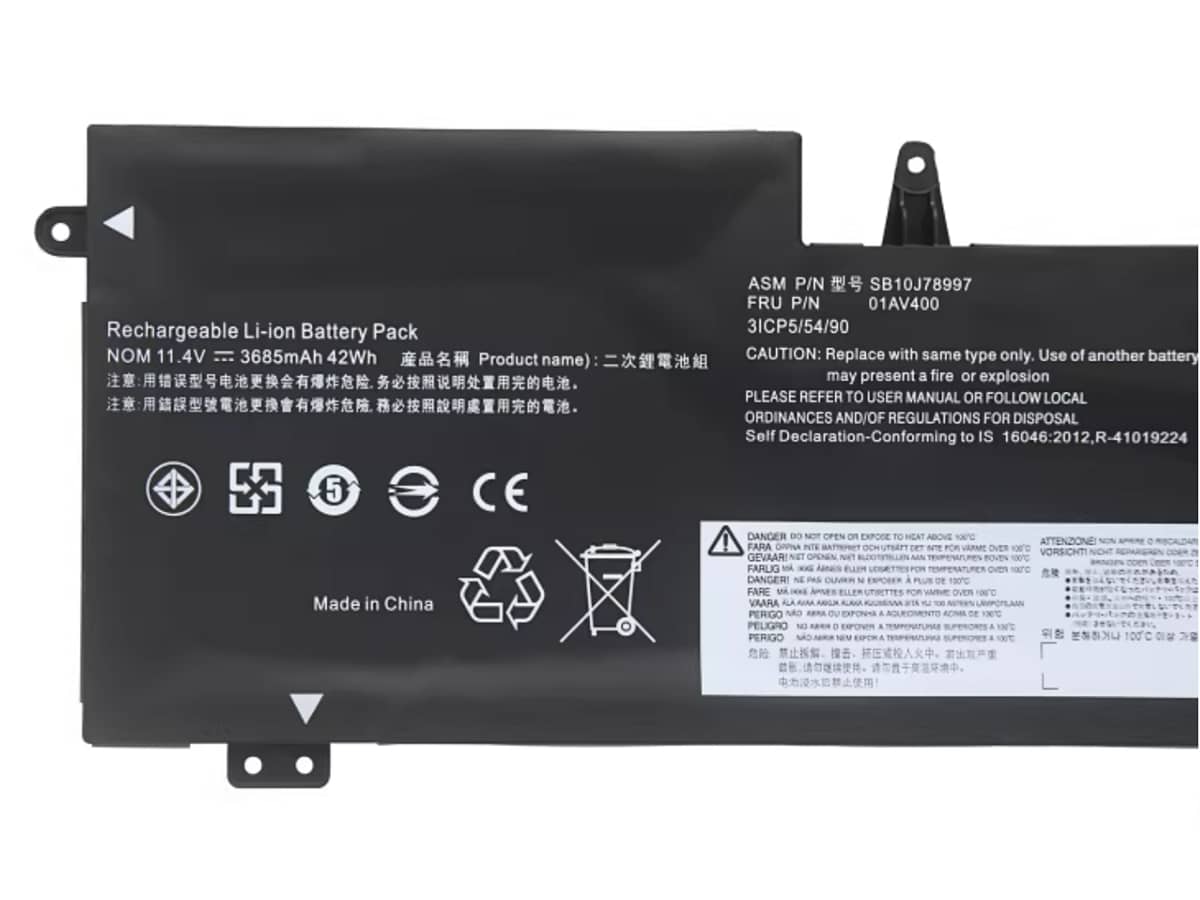 (Bild für) 11.4V 42Wh Laptop Akku für LENOVO 01AV402