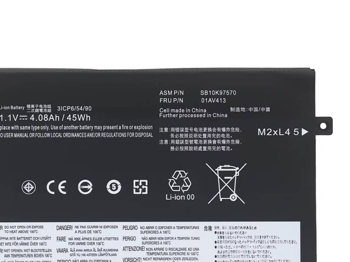 (Bild für) 11.1V 45Wh Laptop Akku für LENOVO 01AV413