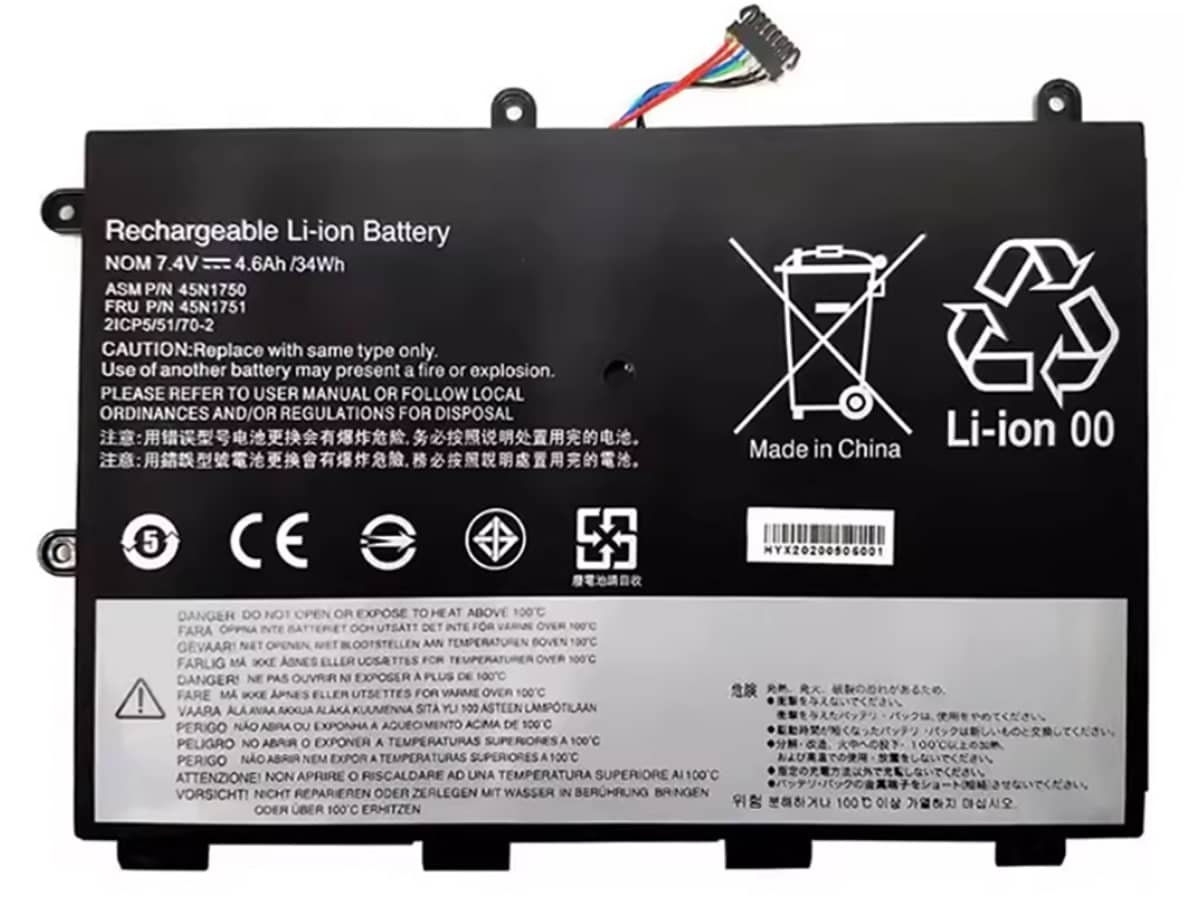 7.4V 34Wh Laptop Akku für LENOVO 45N1748
