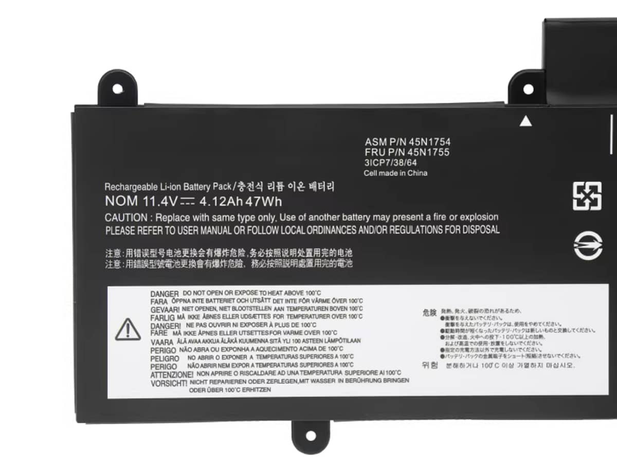 (Bild für) 11.4V 47Wh Laptop Akku für LENOVO 45N1752