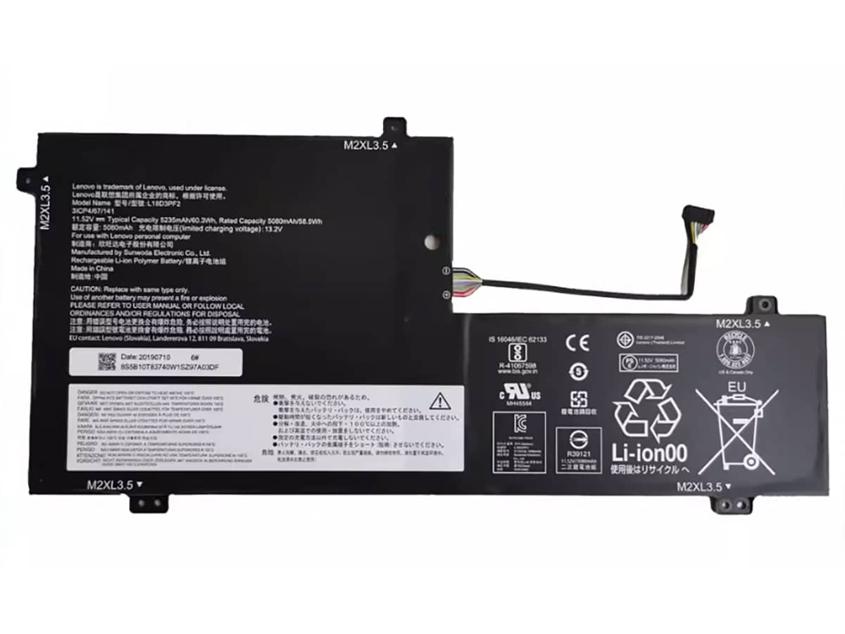 11.52V 60Wh Laptop Akku für LENOVO 5B10T83739